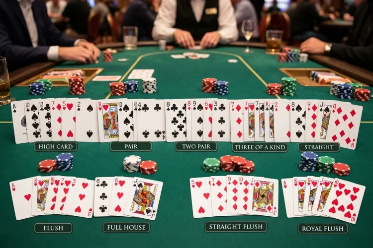 Poker Hand Rankings: From High Card to Royal Flush